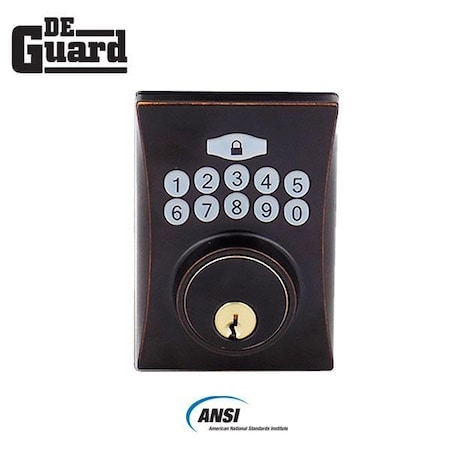 Deguard Electronic Keypad Keyed Deadbolt - ORB-KW1 KKEDH-ORB-KW1